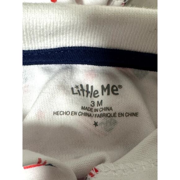Little Me Star Spangled Spirit One Piece Polo Collar Slip On Multicolor 3 NWOT - Picture 8 of 8